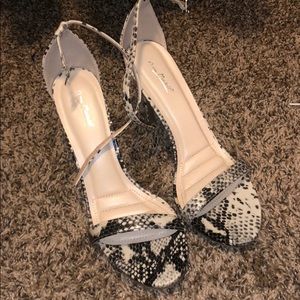 Never worn snake skin print heels